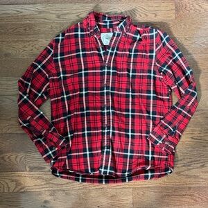 St. John’s Bay red & black flannel shirt - L